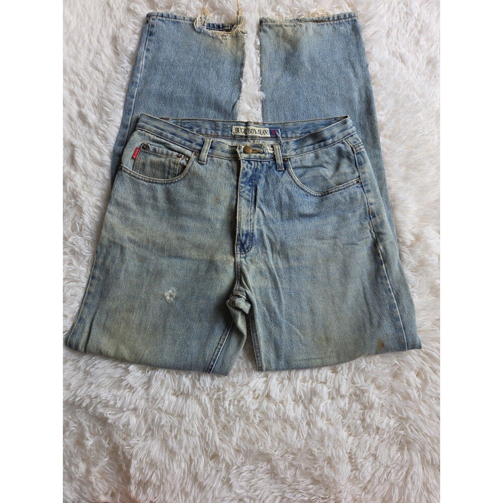Bugle Boy Jeans 33/34 Distressed 5 Pocket 80/90s Faded